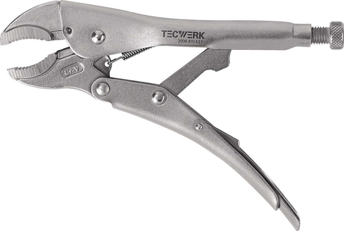 TECWERK Gripzange 180 mm mit Drahtabschneider und max. 35 mm Spannweite