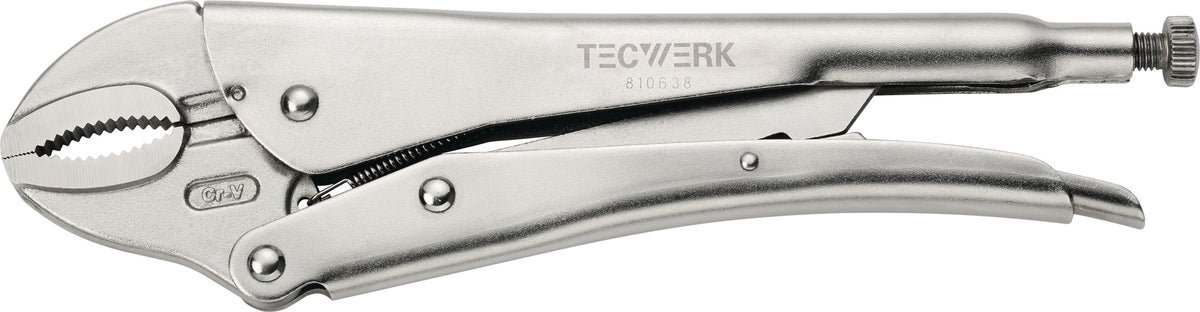 TECWERK Gripzange 180 mm mit Drahtabschneider und max. 35 mm Spannweite