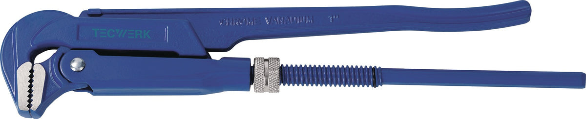 TECWERK Rohrzange 320 mm für Rohre bis 1 Zoll – Chrom-Vanadium-Stahl, 90° Maulstellung