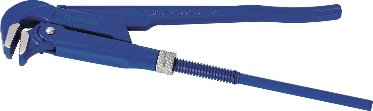 TECWERK Rohrzange 320 mm für Rohre bis 1 Zoll – Chrom-Vanadium-Stahl, 90° Maulstellung
