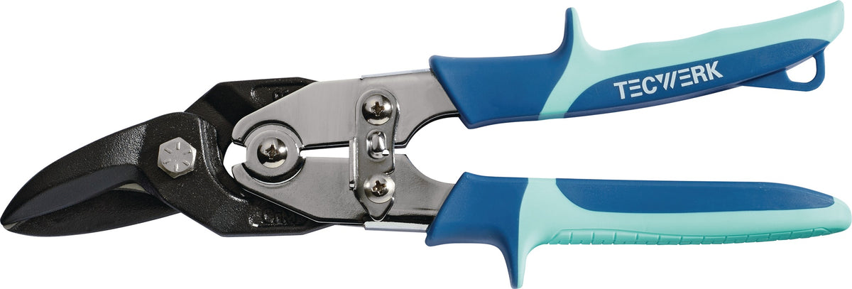 TECWERK Figurenschere 248 mm rechts – Blechschere für präzise Schnitte in Stahl bis 1,2 mm