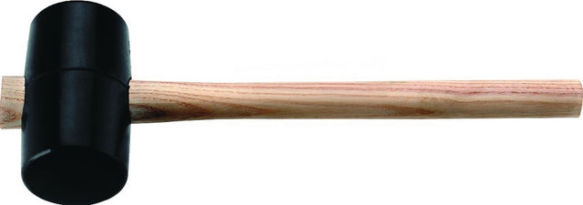 TECWERK Gummihammer 40 mm mit Eschenstiel – 90 Shore A, flache Bahn, DIN 5128