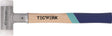 TECWERK Schonhammer Hickory rückschlagfrei 350 mm, Nylon weiß, 30 mm Kopf