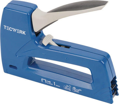 TECWERK Handtacker Alu-Druckguss für Klammern bis 14 mm und Nägel