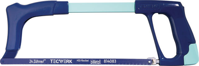 TECWERK Metallsägebogen 300 mm, 24 Zähne/Zoll, D- und Frontgriff, mit HSS-Bimetall-Sägeblatt