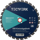 TECWERK Tischkreissägeblatt 400 mm Z28 HB für Bauholz und Nägel