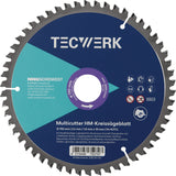TECWERK Handkreissägeblatt AD 190 mm Z.54 HLTCG – für Holz, Aluminium & Kunststoff