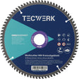 TECWERK Tisch-/Kappkreissägeblatt 210 mm Z80 HLTCG für Aluminium, Kunststoff und Holz