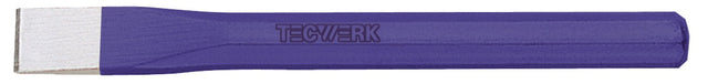 TECWERK Fliesenmeißel flach 8 mm Schaft, 10 mm Schneide, 100 mm, Chrom-Vanadium-Stahl