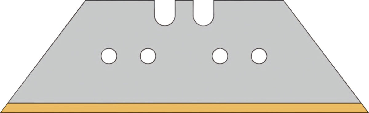 TECWERK Trapezklinge 52 x 18,7 x 0,65 mm ohne Lochung – 10 Stück im Spender