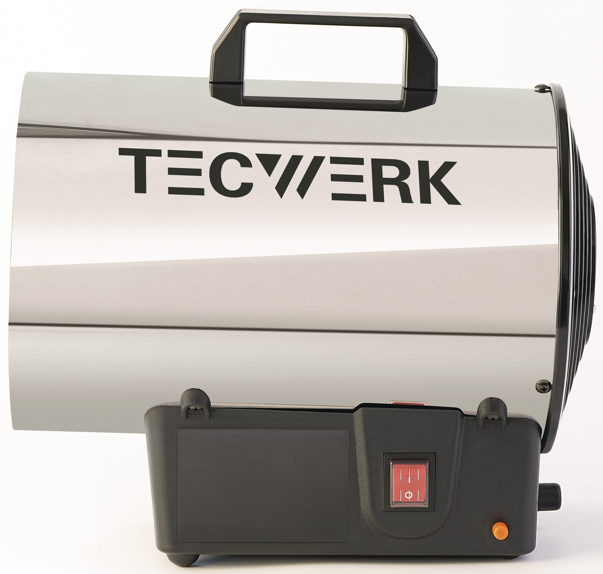 TECWERK Gasheizer 10 kW, 500 m³/h, 28 W – mit Druckminderer & Notabschaltung