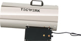 TECWERK Gasheizer 10 kW, 500 m³/h, 28 W – mit Druckminderer & Notabschaltung