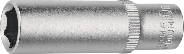 TECWERK Tiefbett-Steckschlüsseleinsatz 1/4 Zoll 6-kant lang SW 13 mm, Länge 50 mm