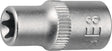TECWERK Steckschlüsseleinsatz 1/4 Zoll E4, 25 mm, Chrom-Vanadium, für Außen-TORX®