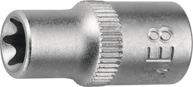 TECWERK Steckschlüsseleinsatz 1/4 Zoll E4, 25 mm, Chrom-Vanadium, für Außen-TORX®