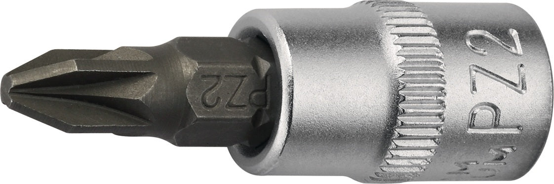 TECWERK Steckschlüsseleinsatz 1/4 Zoll PZD 1 Länge 32 mm – für Kreuzschlitzschrauben