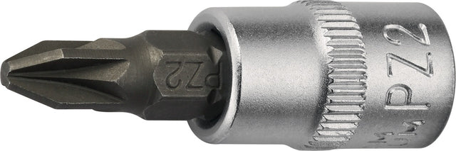 TECWERK Steckschlüsseleinsatz 1/4 Zoll PZD 1 Länge 32 mm – für Kreuzschlitzschrauben