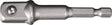 TECWERK Adapter Antriebssechskant 1/4 Zoll auf Abtriebsvierkant 1/2 Zoll, Länge 72 mm