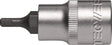 TECWERK Steckschlüsseleinsatz 1/2 Zoll Innen-6-kant SW 4 mm, Länge 55 mm, Chrom-Vanadium-Stahl