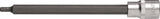 TECWERK Steckschlüsseleinsatz 1/2 Zoll Innen-6-kant SW 4 mm, Länge 55 mm, Chrom-Vanadium-Stahl