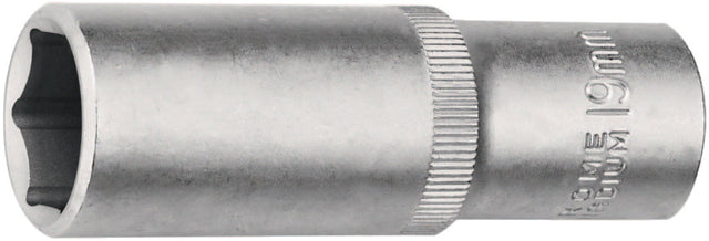 TECWERK Steckschlüsseleinsatz 1/2 Zoll 6-kant SW 10 mm, Länge 77 mm, Chrom-Vanadium-Stahl