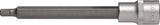 TECWERK Steckschlüsseleinsatz 1/2 Zoll Innen-6-kant SW 4 mm, Länge 55 mm, Chrom-Vanadium-Stahl