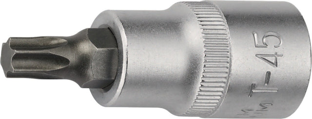 Steckschlüsseleinsatz 1/2 Zoll TX T30 L.55mm TECWERK – Chrom-Vanadium-Stahl, DIN 3120