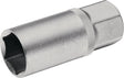 TECWERK Steckschlüsseleinsatz für Zündkerzen 1/2 Zoll SW 21 mm 6-Kant, 65 mm