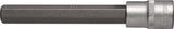 TECWERK Steckschlüsseleinsatz 1/2 Zoll Innen-6-kant SW 4 mm, Länge 55 mm, Chrom-Vanadium-Stahl