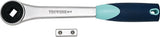 TECWERK Durchsteckknarre 1/2 Zoll 30 Zähne 270 mm mit umsteckbarem Vierkant