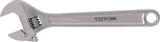 TECWERK Rollgabelschlüssel max. 19 mm mit Einstellskala – 150 mm, matt verchromt, DIN 3117 A