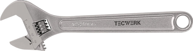 TECWERK Rollgabelschlüssel max. 19 mm mit Einstellskala – 150 mm, matt verchromt, DIN 3117 A