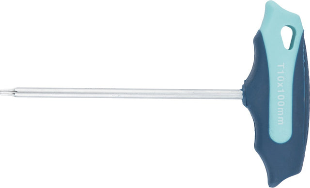 TECWERK Schraubendreher mit Quergriff T 10 x 100 mm – 2K-Griff, S2-Stahl, verchromt