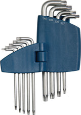 TECWERK Winkelschraubendrehersatz 9-teilig T9-T45 aus S2-Stahl mit Kunststoffhalter