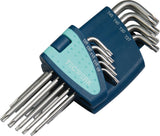 TECWERK Winkelschraubendrehersatz 9-teilig T9-T45 aus S2-Stahl mit Kunststoffhalter