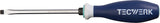 TECWERK Schlitzschraubendreher Schneidenbreite 5,5 mm, Sechskantklinge 100 mm, 3K-Griff