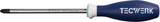 TECWERK Schraubendreher PH 0, 60 mm Rundklinge, 3K-Griff