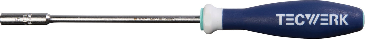 TECWERK Sechskantsteckschlüssel SW 5 mm mit 3K-Griff, 230 mm, mattverchromt
