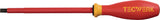 TECWERK VDE-Schraubendreher Schlitz 2,5 mm – Isolierter Elektriker-Schraubendreher, 75 mm Klinge