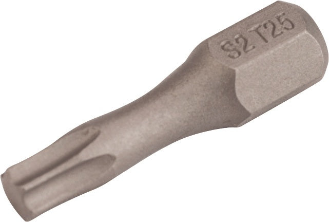 TECWERK Bit T 10 Torsionszone 1/4 Zoll, 25 mm, S2-Stahl