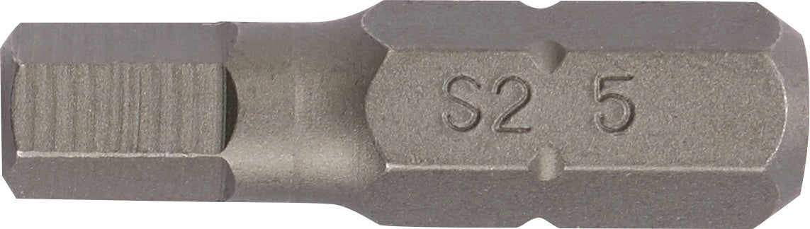 TECWERK Bit P829174 1/4 Zoll 2 mm, Länge 25 mm, S2-Stahl, 10er-Pack