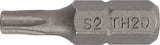 TECWERK Bit T 7 mit Bohrung 1/4 Zoll 25 mm S2-Stahl für TORX-Schrauben