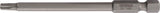 TECWERK Bit T 7 mit Bohrung 1/4 Zoll 25 mm S2-Stahl für TORX-Schrauben