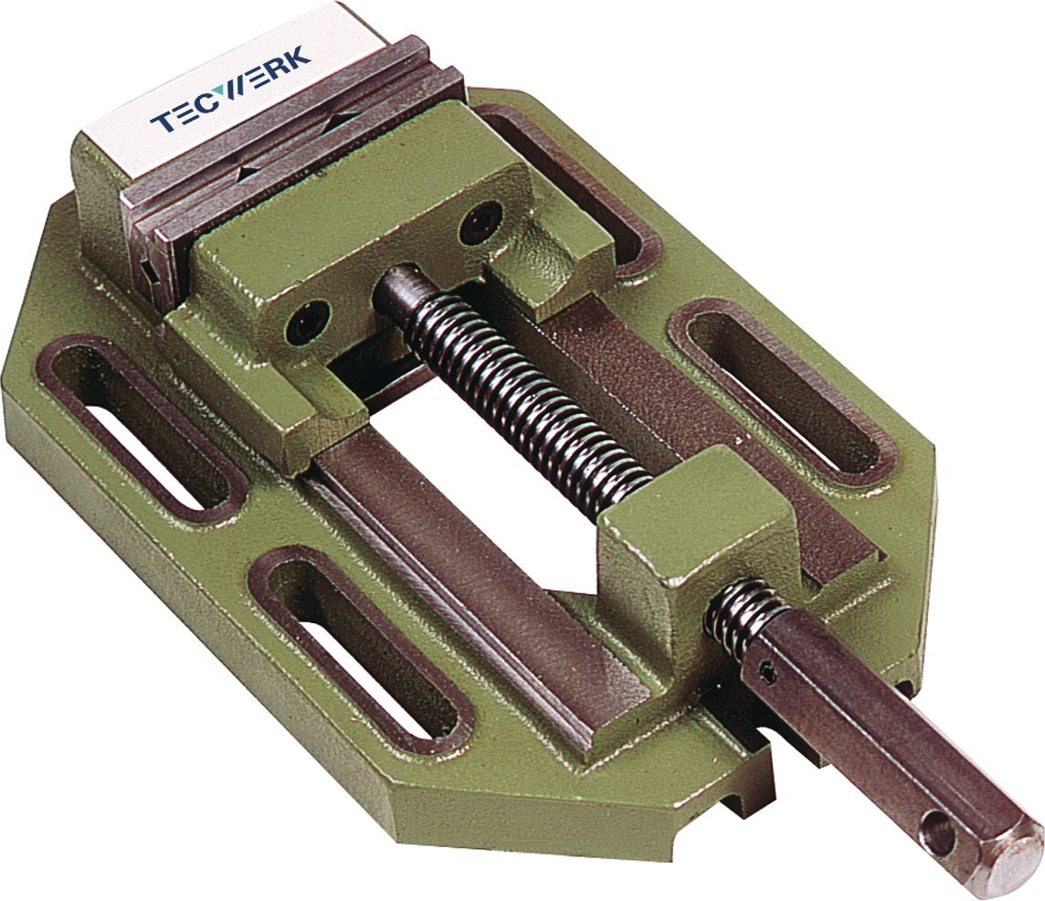 TECWERK Bohrmaschinenschraubstock 80 mm Backenbreite, 70 mm Spannweite, DIN 6370