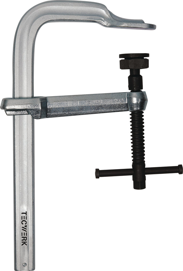TECWERK Hochleistungsschlosserzwinge 250 mm Spannweite, 140 mm Ausladung, Knebelgriff