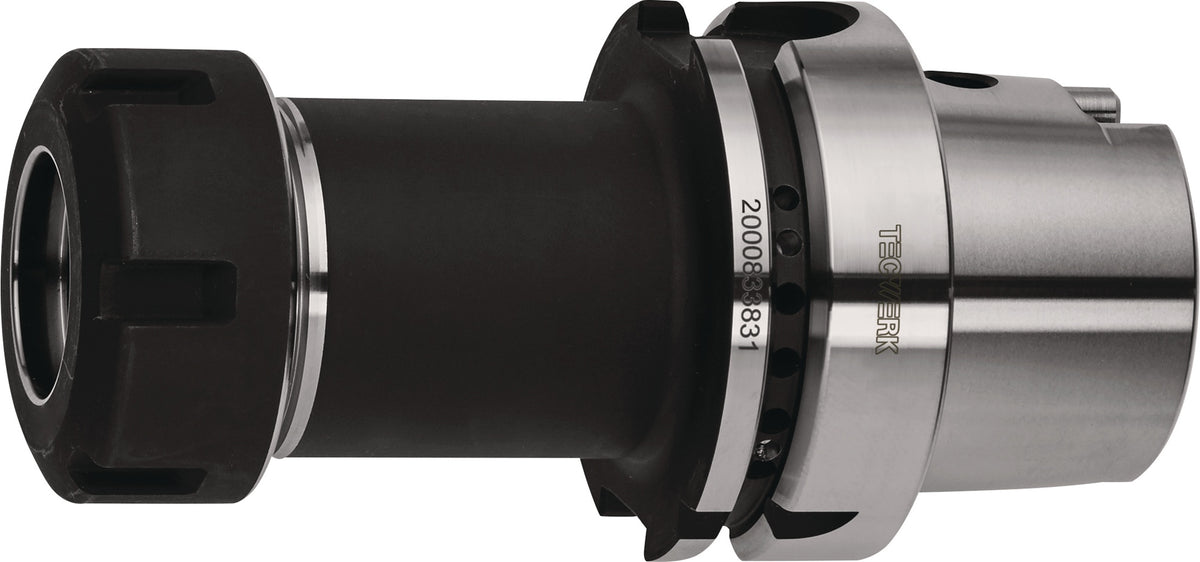 TECWERK Spannzangenfutter ER DIN 69893A HSK-A63 Auskraglänge 100 mm Spannbereich 1-10 mm