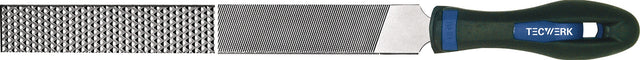 TECWERK Feilraspel DIN 7261, 200 mm, Querschnitt 20 x 5 mm, Hieb 1, 2K-Ergo-Heft