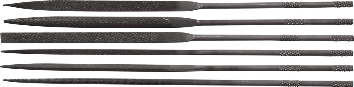 TECWERK Nadelfeilensatz 6-teilig Länge 160 mm Hieb 2 in Kunststofftasche
