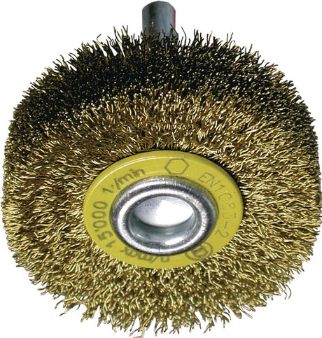 TECWERK Rundbürste Ø 40 mm Messingdraht 0,2 mm für Bohrmaschine und Stahlbearbeitung