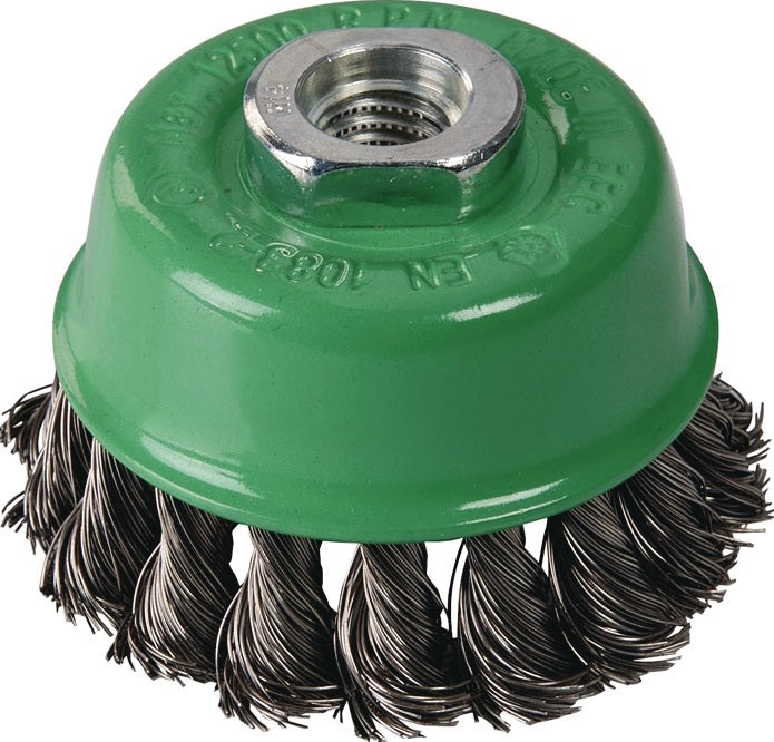 TECWERK Topfbürste Ø 100 mm VA Draht 0,5 mm für INOX und Aluminium